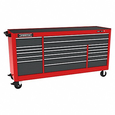 PROTO J558846B19SG Rolling Tool Cabinet Grey/Red 19 Drawers