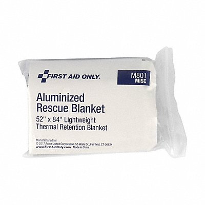 FIRST AID ONLY I800 Emergency Blanket 84 L 52 W Silver PK5