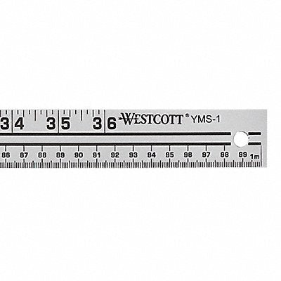 WESTCOTT YMS1 Yardstick Aluminum Lined 8ths 39in Metal