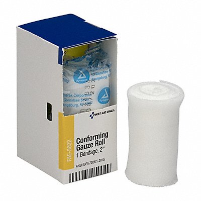 FIRST AID ONLY FAE5002 Gauze Roll Bandage White 4 1/8yd L 2 W