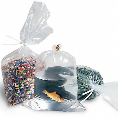 GRAINGER 5DTN4 Open End Poly Bag Flat PK1000