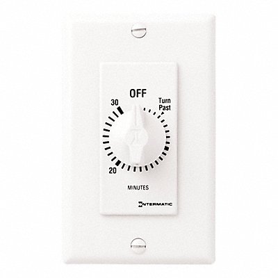 INTERMATIC FD30MWC Spring-Wound Timer White 277V AC