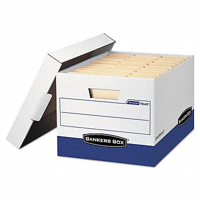 BANKERS BOX 724303 Archive Storage File Box White PK4