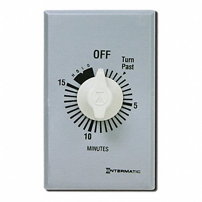 INTERMATIC FF15MH Spring Wound Timer Silver 277V AC