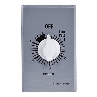 INTERMATIC FF5MH Spring Wound Timer Silver 277V AC