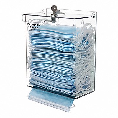BOWMAN DISPENSERS FM4040111 Facemask Dispenser Clear PETG
