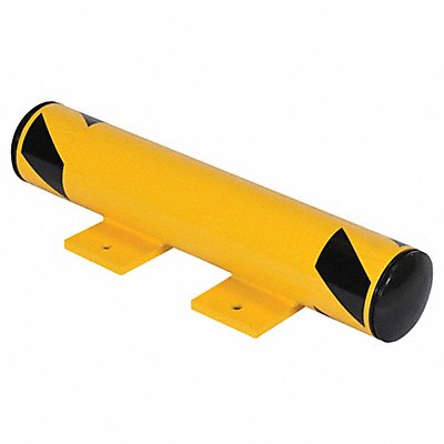 GRAINGER FSBOL24 Floor Stop Bollard 5 in H Yellow Steel