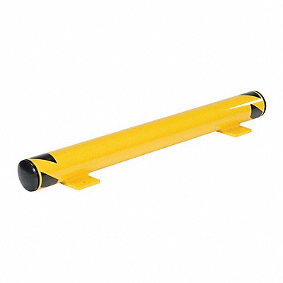 GRAINGER FSBOL48 Floor Stop Bollard 5 in H Yellow Steel