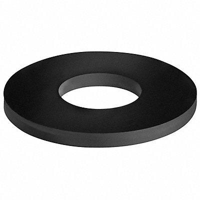 GRAINGER ZWSH767 Flat Washer Nylon #4 Black PK100