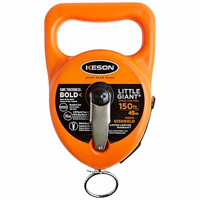 KESON G150BOLD Chalk Line Reel 150 ft L Orange