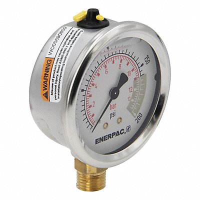 ENERPAC G2511L Hydraulic Cylinder Pressure Gauge Bottom