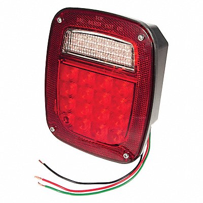 GROTE G50825 Stop/Turn/Tail Light Square Red 5-3/4 L
