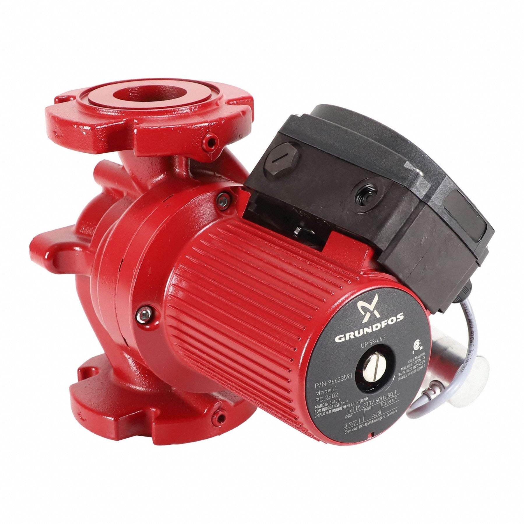 GRUNDFOS 96633591 UP53-46F 115/230V 1Ph