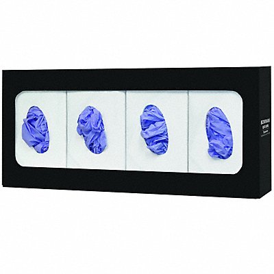BOWMAN DISPENSERS GL0480420 Glove Dispenser Metal Black Quad