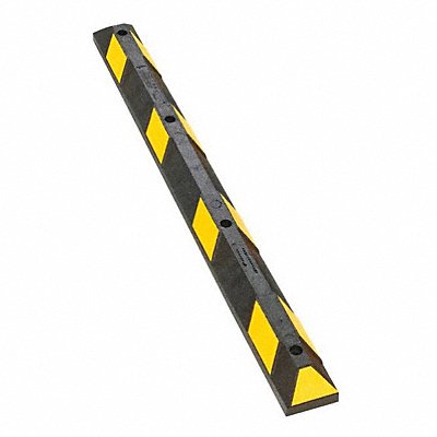 GRAINGER GNRS1610YB Car Stop Black/Yellow 4 H x 72 L