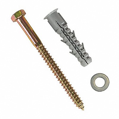 GRAINGER GNR915004 Lag Bolts Silver 6 L PK4