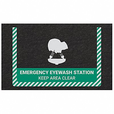 PIG GRPWS3511BK Floor Mat Emergency Eye Wash Station PK2
