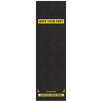PIG GRPWS4000BK Footwear Sanitizing Mat 10 ft L 3 ft W