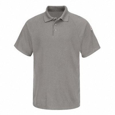 BULWARK SMP8GYSSXXL FR Short Sleeve Polo 2XL Grey