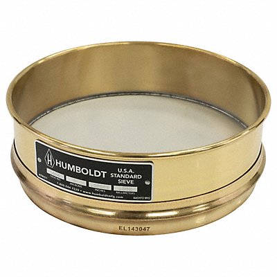 HUMBOLDT 5FXA5 Sieve 8 In Brass Frame SS Mesh No 1000