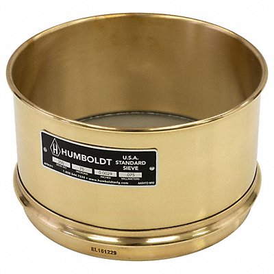 HUMBOLDT 5JCK6 Wet Washing Sieve 8 In No 200 4 In Deep