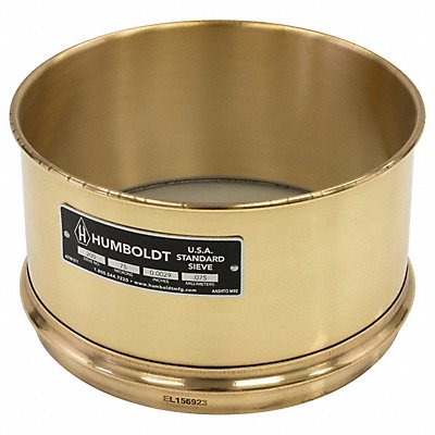 HUMBOLDT 5JCK5 Wet Washing Sieve 8 In No 200 4 In Deep