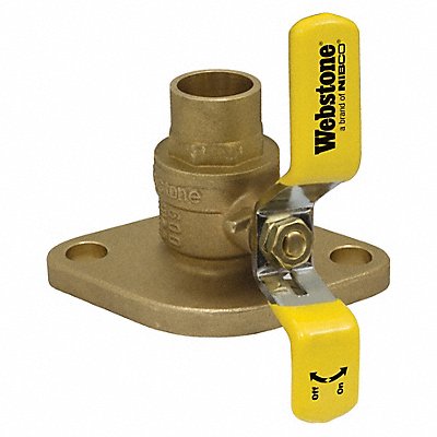 WEBSTONE 50407HV Manual 2-Way Ball Valve Sweat Brass