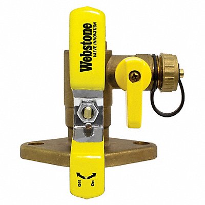 WEBSTONE 50415HV Flange Ball Valve w/Drain 1-1/4 In