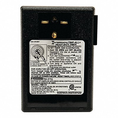 INTERMATIC HB112 Timer Mechanical 240V 15A Plug In
