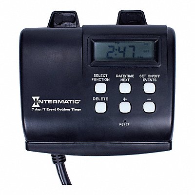 INTERMATIC HB880R Plug-In Timer 7 day Black