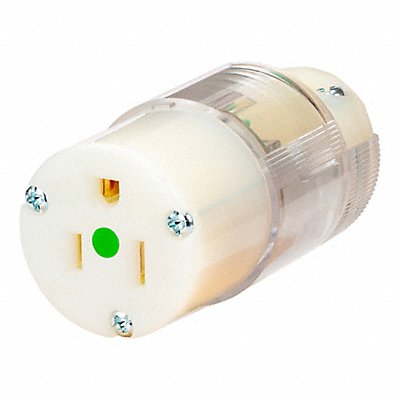HUBBELL WIRING DEVICE-KELLEMS HBL8219CTST Straight Blade Connector Clear 15 A