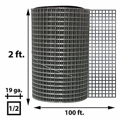 GRAINGER HC224100 Hardware Cloth Galvanized Steel