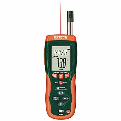 EXTECH HD500NIST Relative Humidity Meter w/IR Thermometer