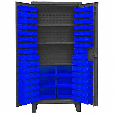 DURHAM MFG HDC361023S5295 K4922 Bin Cabinet 78 x36 x24 Grey 102BlueBns