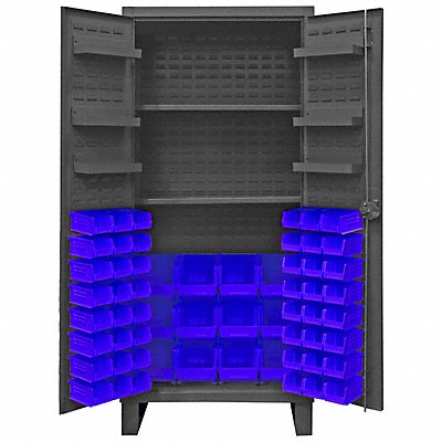 DURHAM MFG HDC36602S6D5295 K4920 Bin Cabinet 78 x36 x24 Grey 60BlueBns
