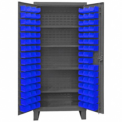 DURHAM MFG HDC36964S5295 K4921 Bin Cabinet 78 x36 x24 Grey 96BlueBns
