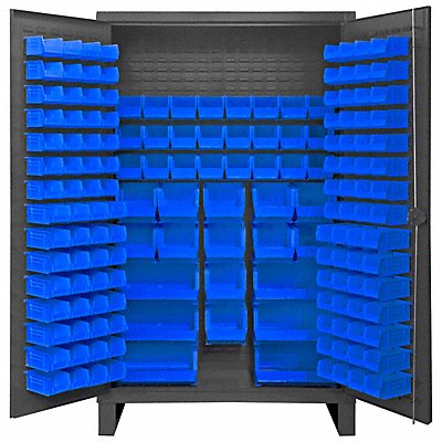 DURHAM MFG HDC481625295 K4904 Bin Cabinet 78 x48 x24 Grey 162BlueBns