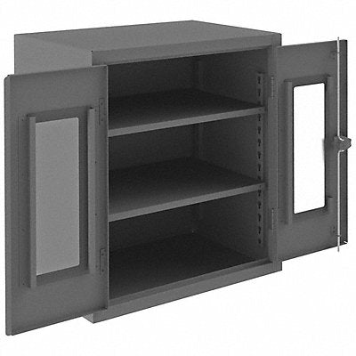 DURHAM MFG HDCC2436422S95 Storage Cabinet 42 x36 x24 Grey 2Shlv