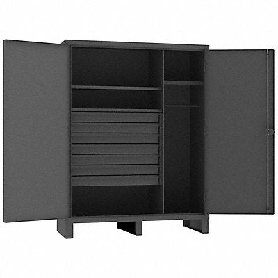 DURHAM MFG HDWC2460787M95 Storage Cabinet Legs Grey 78 x 60 x 24