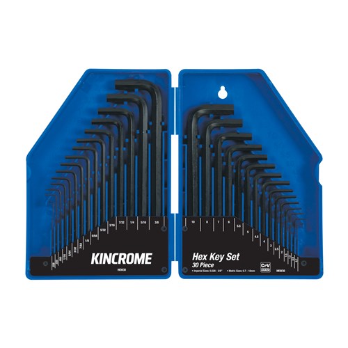 Kincrome HKW30 Hex Key Wrench Set 30 Piece Imperial & Metric