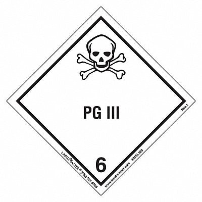 LABELMASTER HMSL320 DOT Container Placard PVC PK500