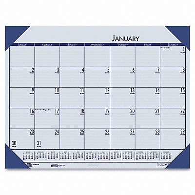 HOUSE OF DOOLITTLE HOD124640 Desk Calendar 18-1/2x13 In Ocean Blue