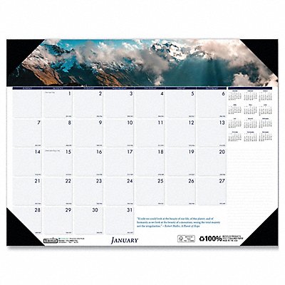 HOUSE OF DOOLITTLE HOD176 Desk Pad Calendar 22x17 In Mountains