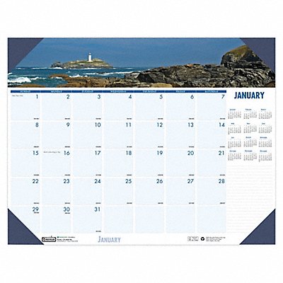 HOUSE OF DOOLITTLE HOD1786 Monthly Desk Pad Calendar 18-1/2x13 In.