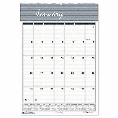 HOUSE OF DOOLITTLE HOD333 Monthly Wall Calendar 15/1/2 x 22 In.