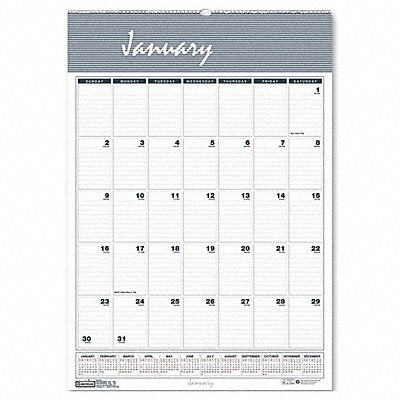 HOUSE OF DOOLITTLE HOD334 Monthly Wall Calendar 22x31-1/4 In.