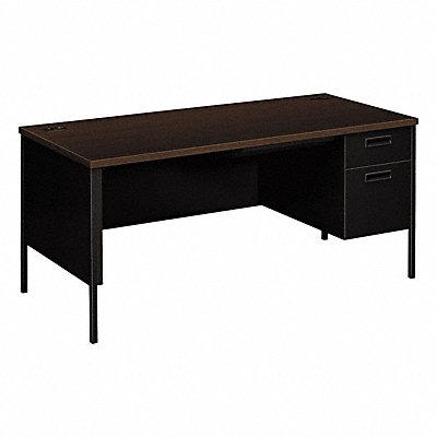 HON HP3265RMOCHP Single Pedestal Desk 29 1/2 in H 66 in W