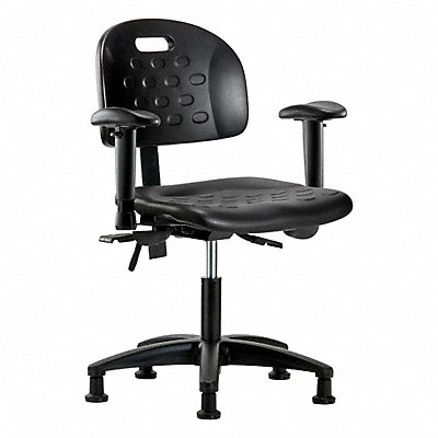 GRAINGER BRHPDHCHRGT1A1RGBLK Poly Chair Low Tilt AA Glides Black