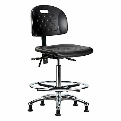 GRAINGER BRHPHBCHCRT0A0CFRGBLK Poly Chair Chrome High FR Stat Black