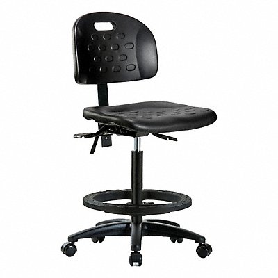 GRAINGER BRHPHBCHRGT1A0BFRCBLK Poly Chair High Tilt FR Cast Black